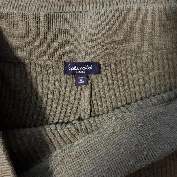 Splendid Olive Wide Leg Knit set Size S - Picture 6 of 8